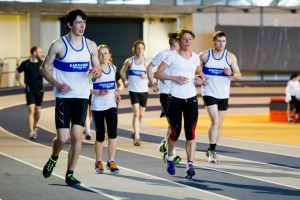 Alastair Stanley (on left) with Garscube athletes